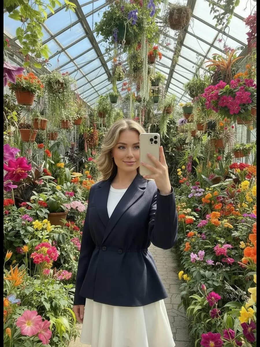 Жакет приталенный с баской