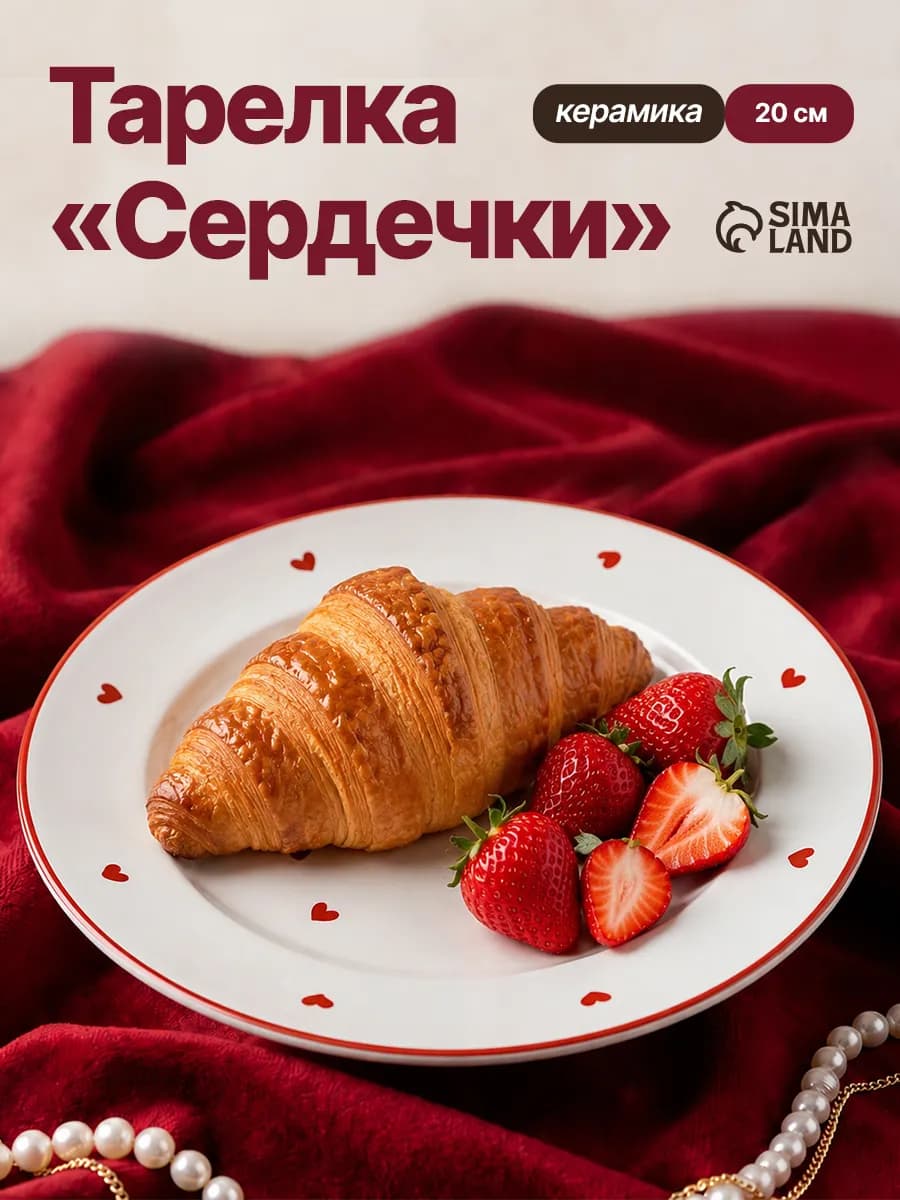 Тарелка сервировочная керамическая, 20 см
