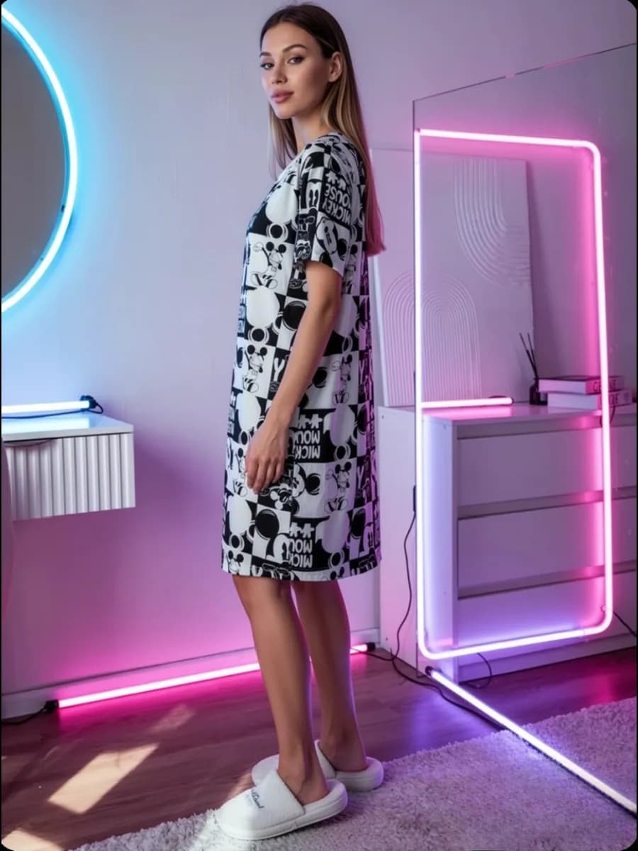 Ночная сорочка туника домашняя с Микки