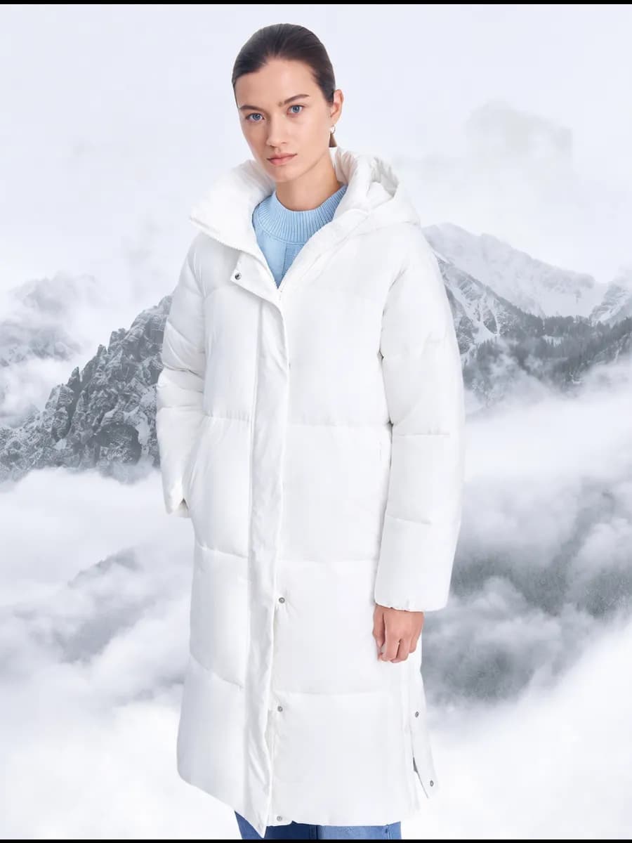 Пальто однобортное прямого кроя - фото 1