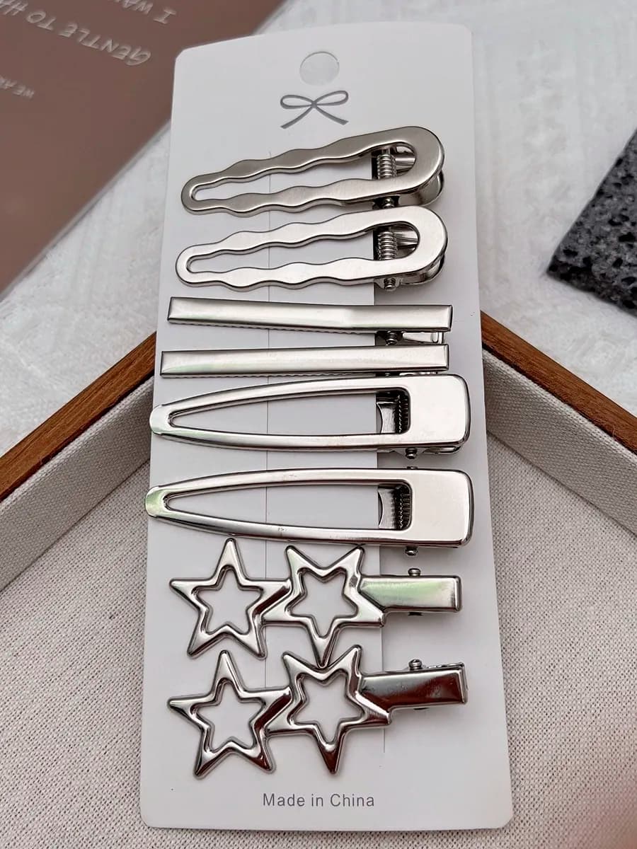 Заколки для волос y2k набор 8шт и зажимы у2к