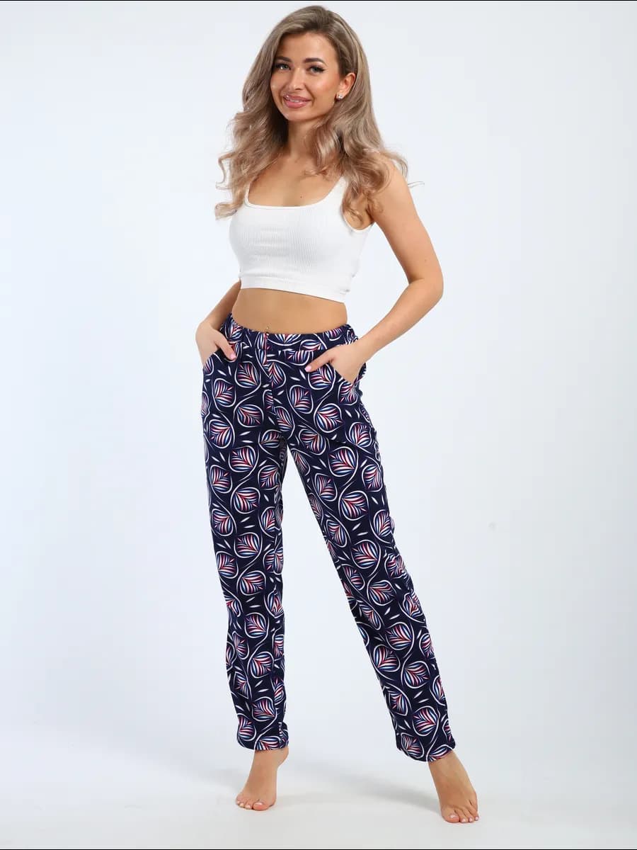 Брюки домашние хлопок на резинке больших размеров