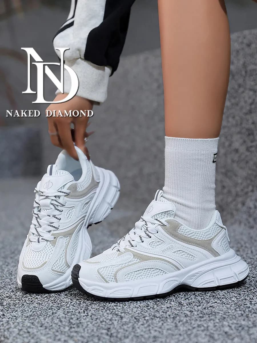 Кроссовки на высокой подошве демисезонные беговые