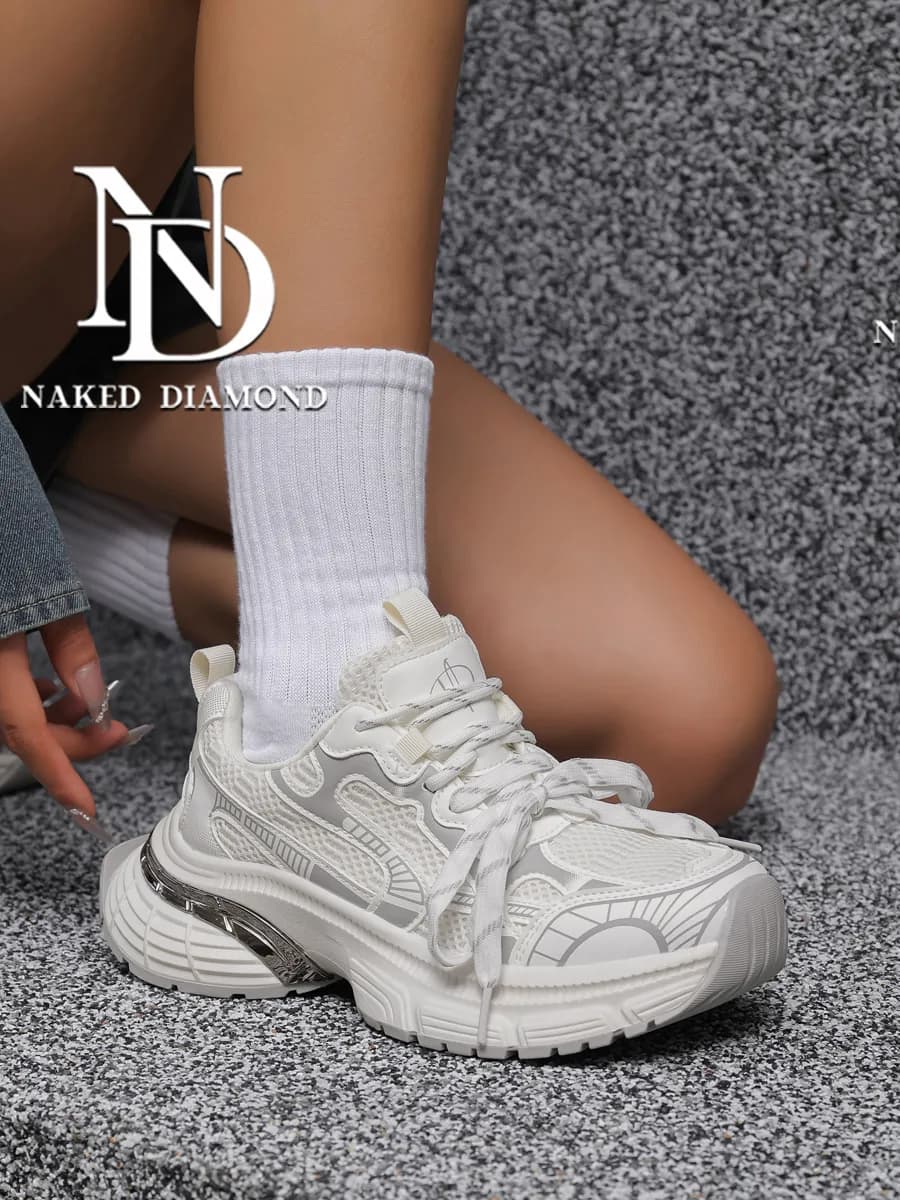 Кроссовки спортивные на высокой подошве летние