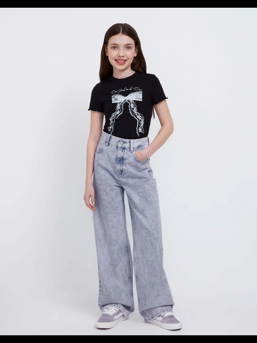 Джинсы Long leg с эффектом варки