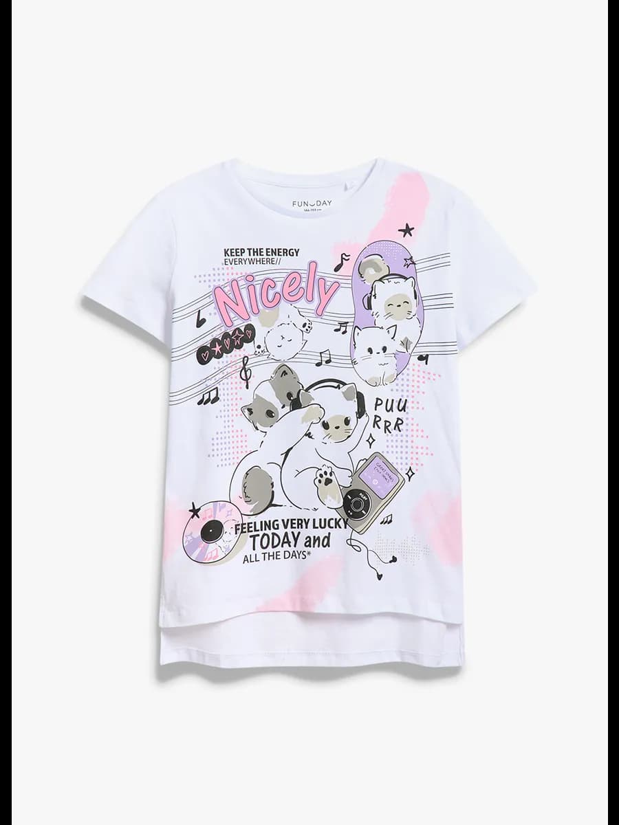 Футболка Regular Fit белая с принтом