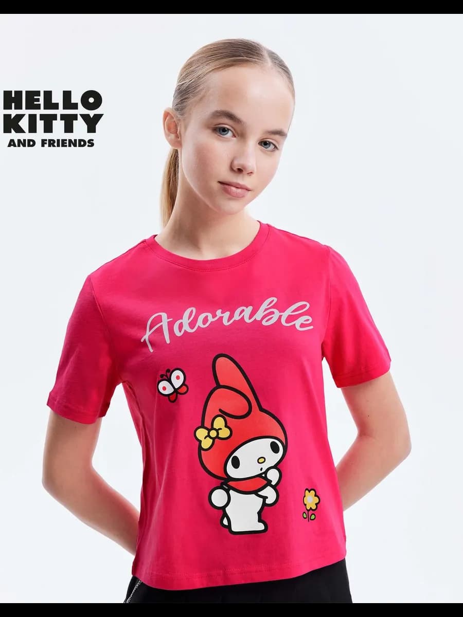 Розовая футболка с принтом My Melody