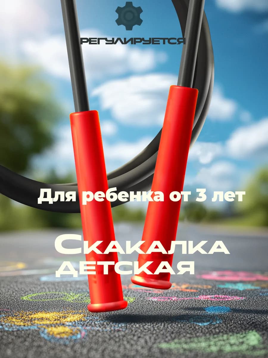 Скакалка детская спортивная 3 метра