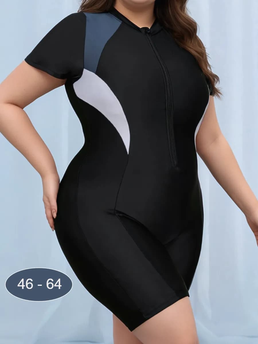 Купальник слитный на молнии больших размеров