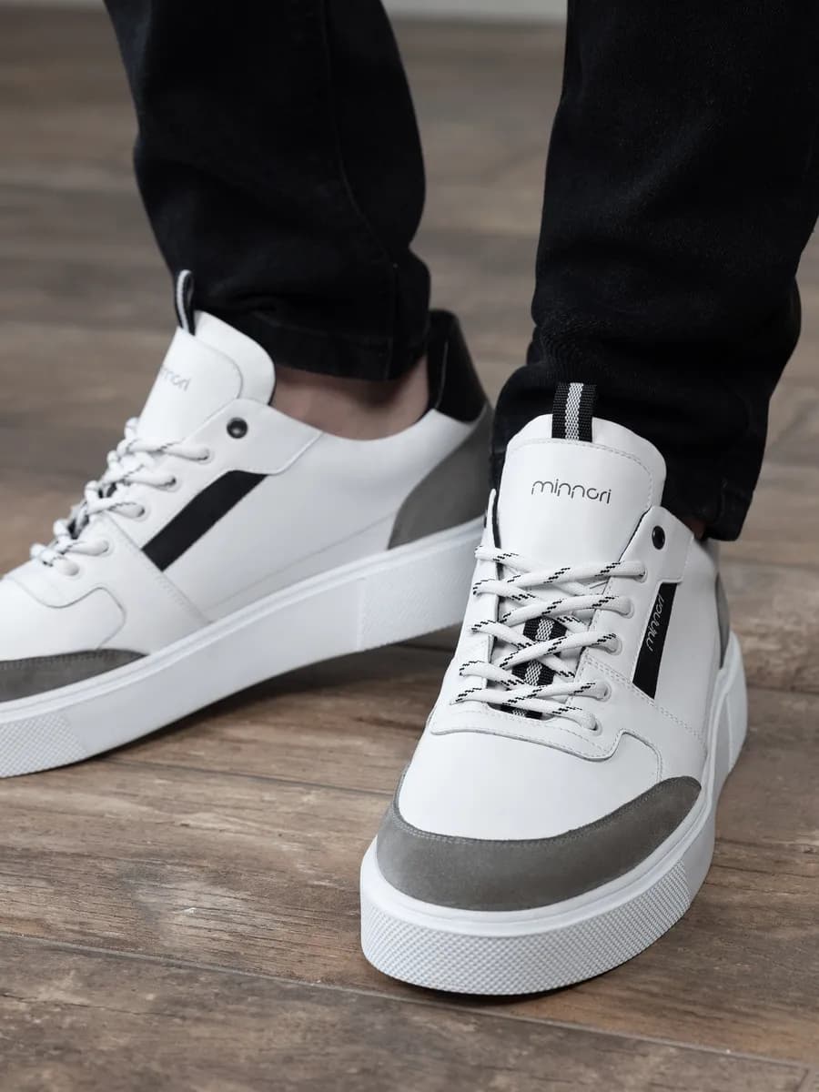 Кеды мужские облегченные из натуральной кожи