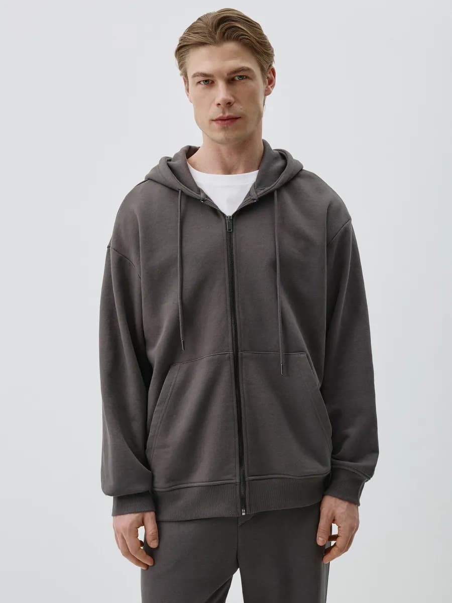 Толстовка базовая на молнии из футера