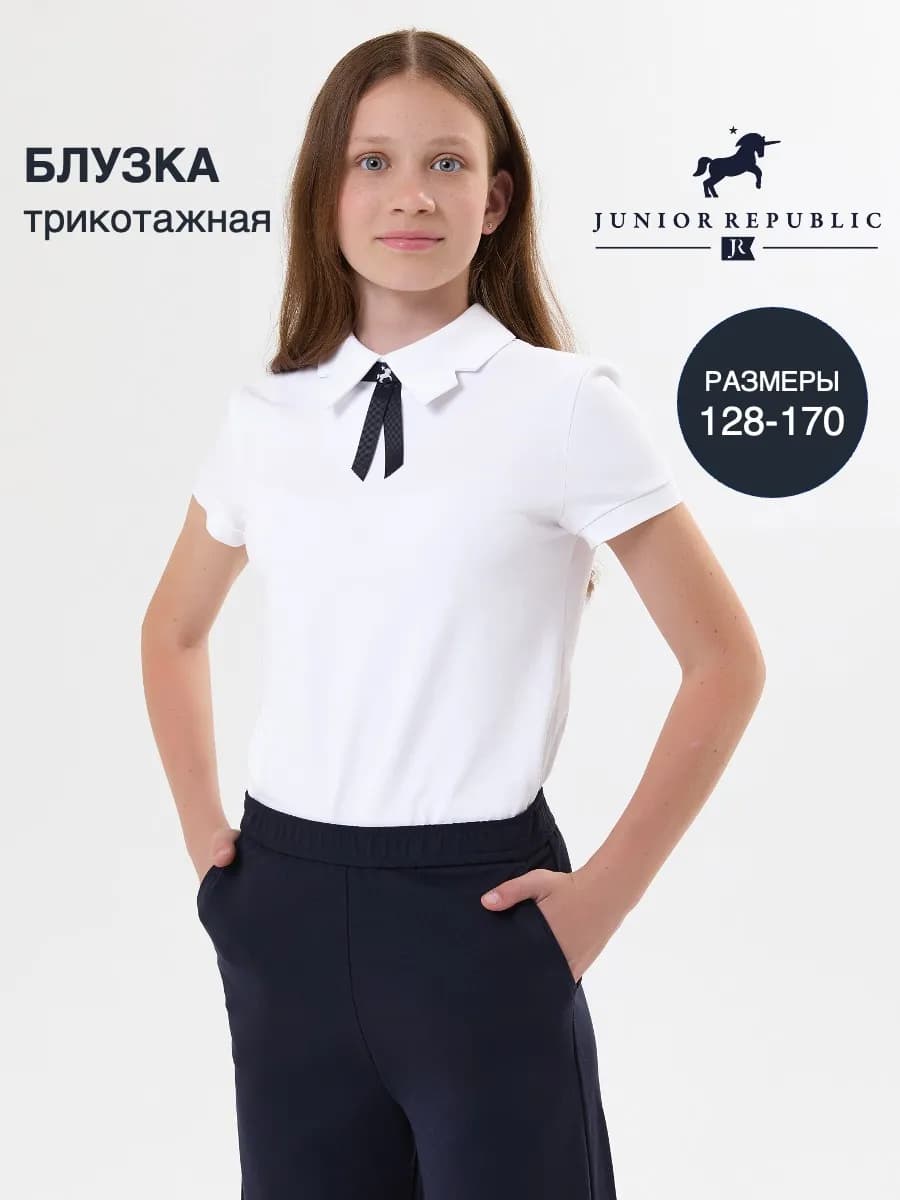 Блузка трикотажная с коротким рукавом