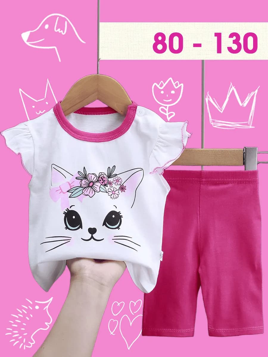 Летний костюм футболка с велосипедками