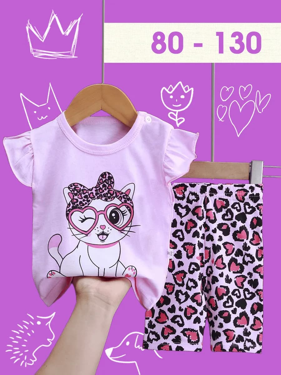 Летний костюм футболка с велосипедками