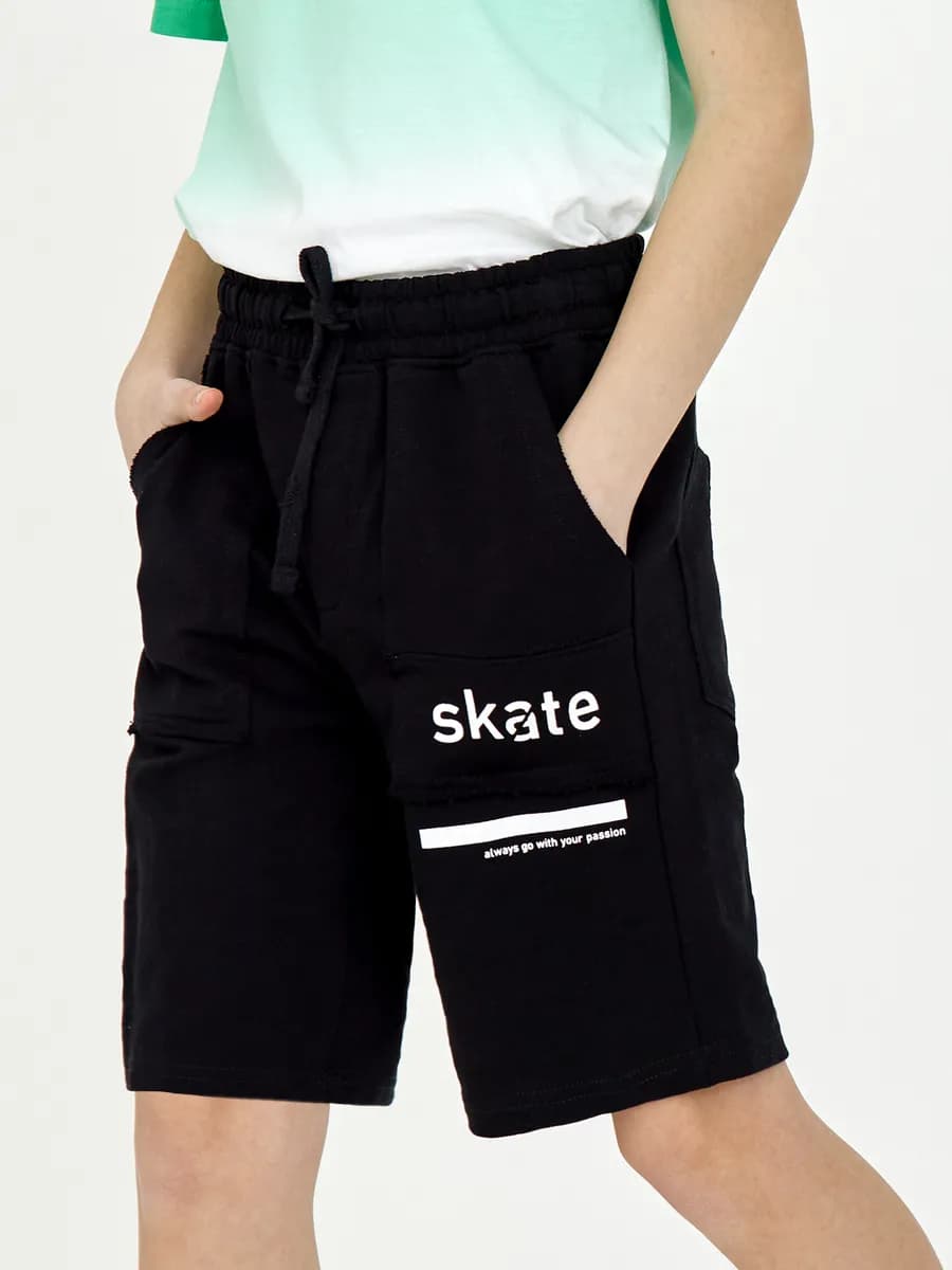 Шорты трикотажные с принтом Skate