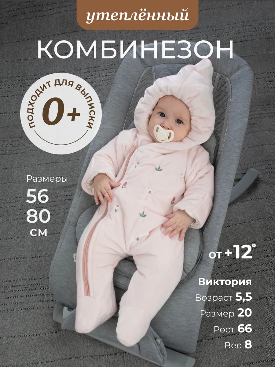 Комбинезон для новорожденных утепленный - фото 1