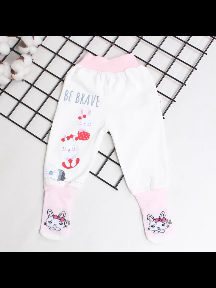 Ползунки для новорожденных с носочками - фото 1