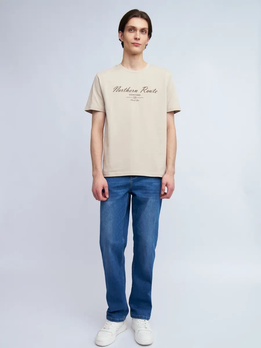 Мужская футболка из хлопка с надписью