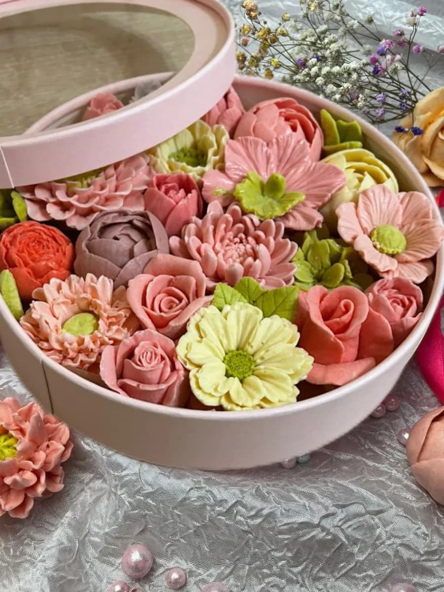 Цветы из зефира