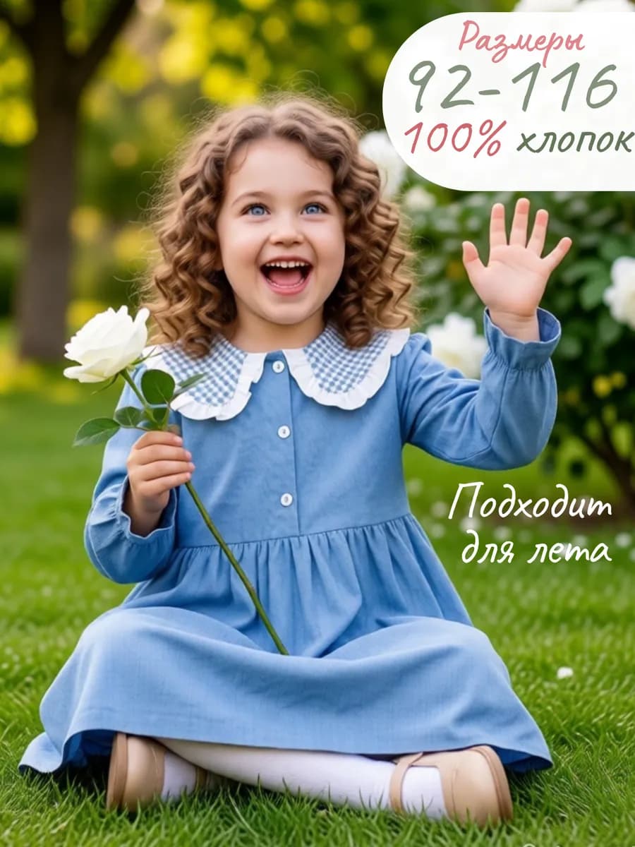 Платье нарядное с воротником