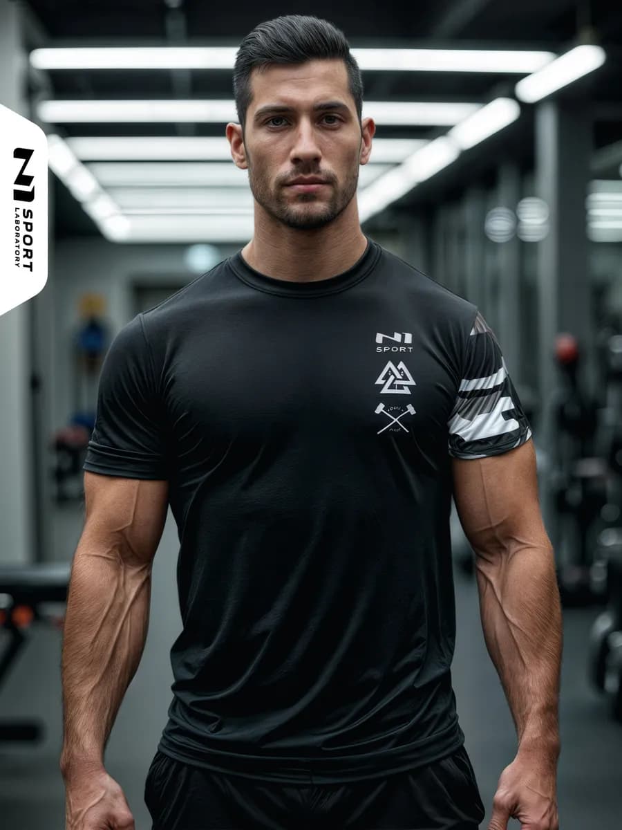 Спортивная футболка для тренировок и фитнеса в зале