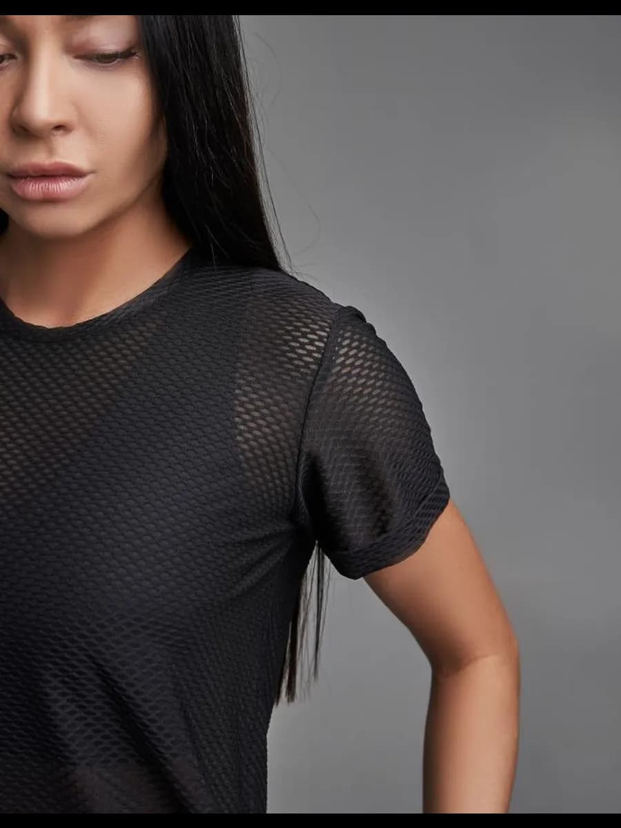 Футболка спортивная сетка для фитнеса