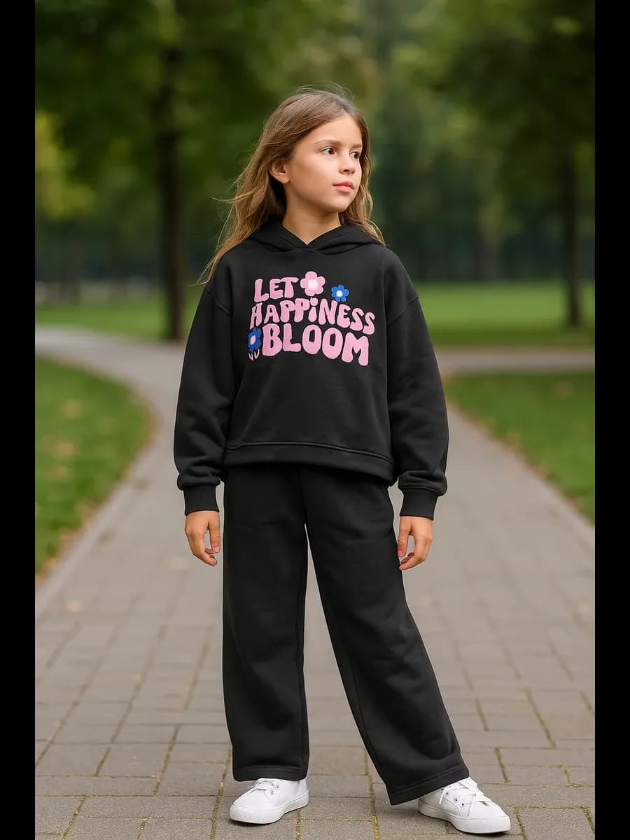 Детский спортивный костюм для девочки с принтом