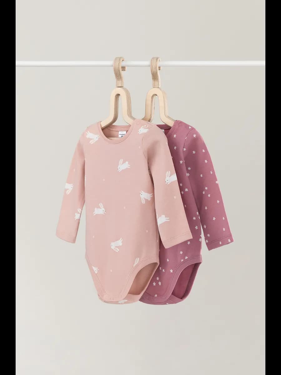 Боди с длинным рукавом для новорожденных, 2 шт