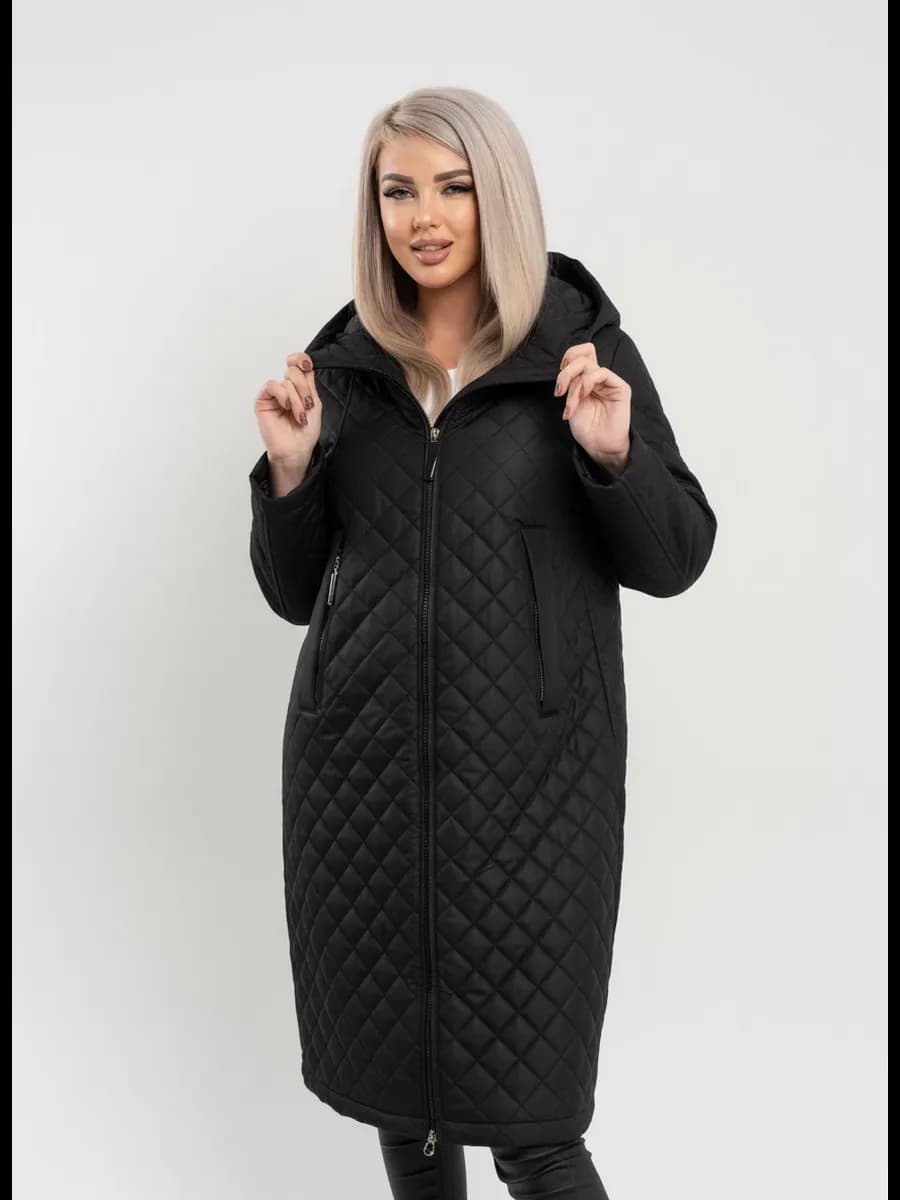 Пальто женское демисезонное с капюшоном