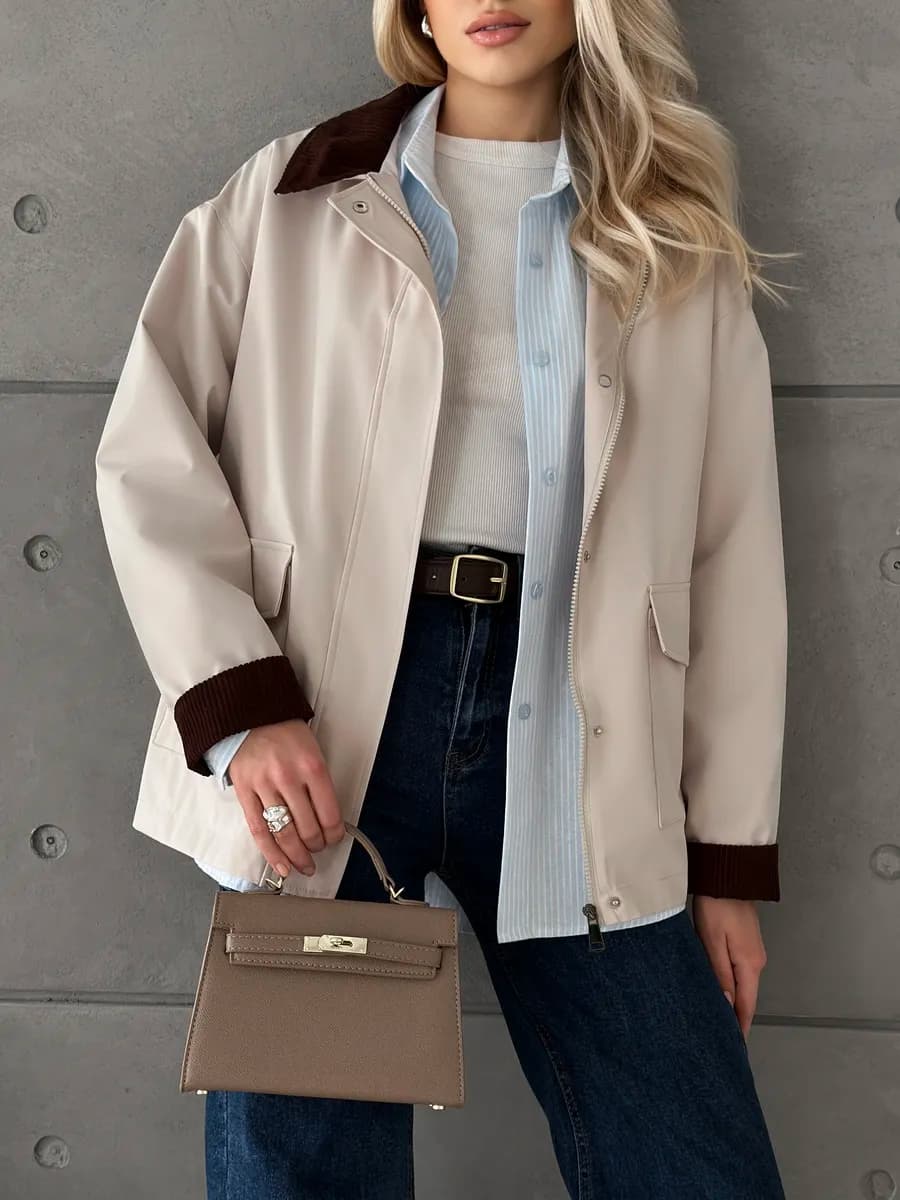 Ветровка женская больших размеров весна-осень