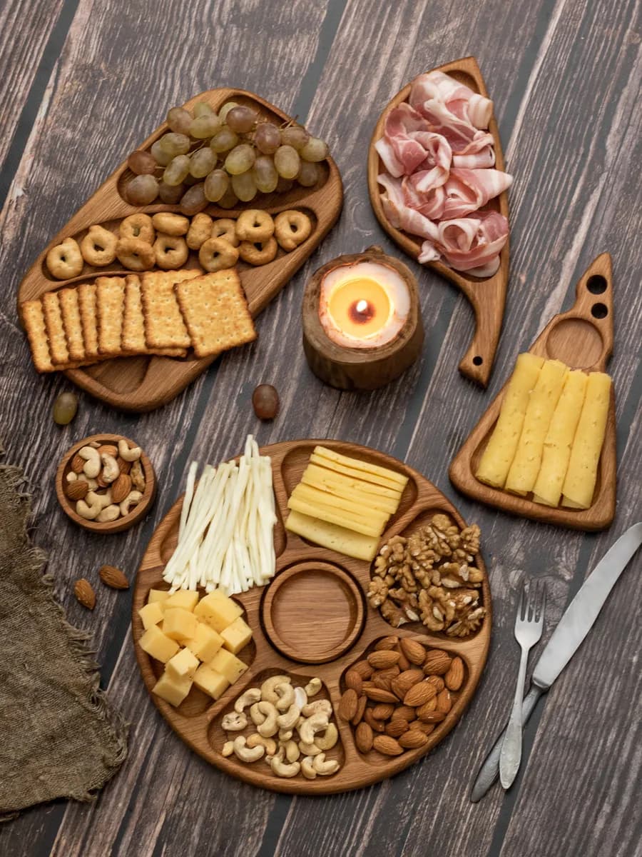 Менажница деревянная набор