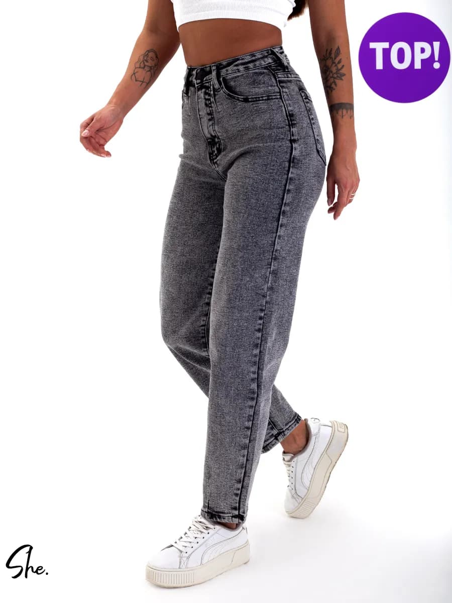 Джинсы мом бананы с высокой посадкой