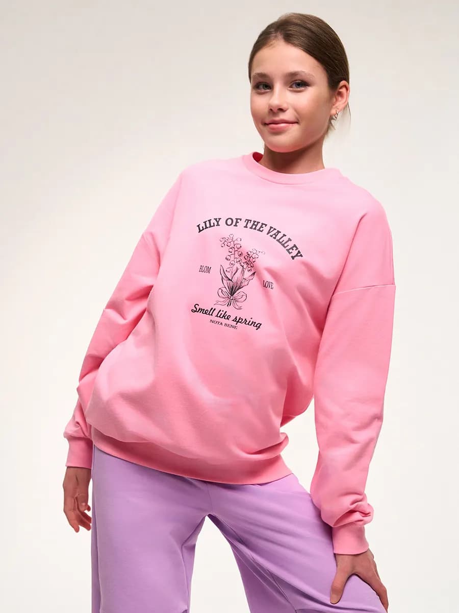 Свитшот с принтом оверсайз