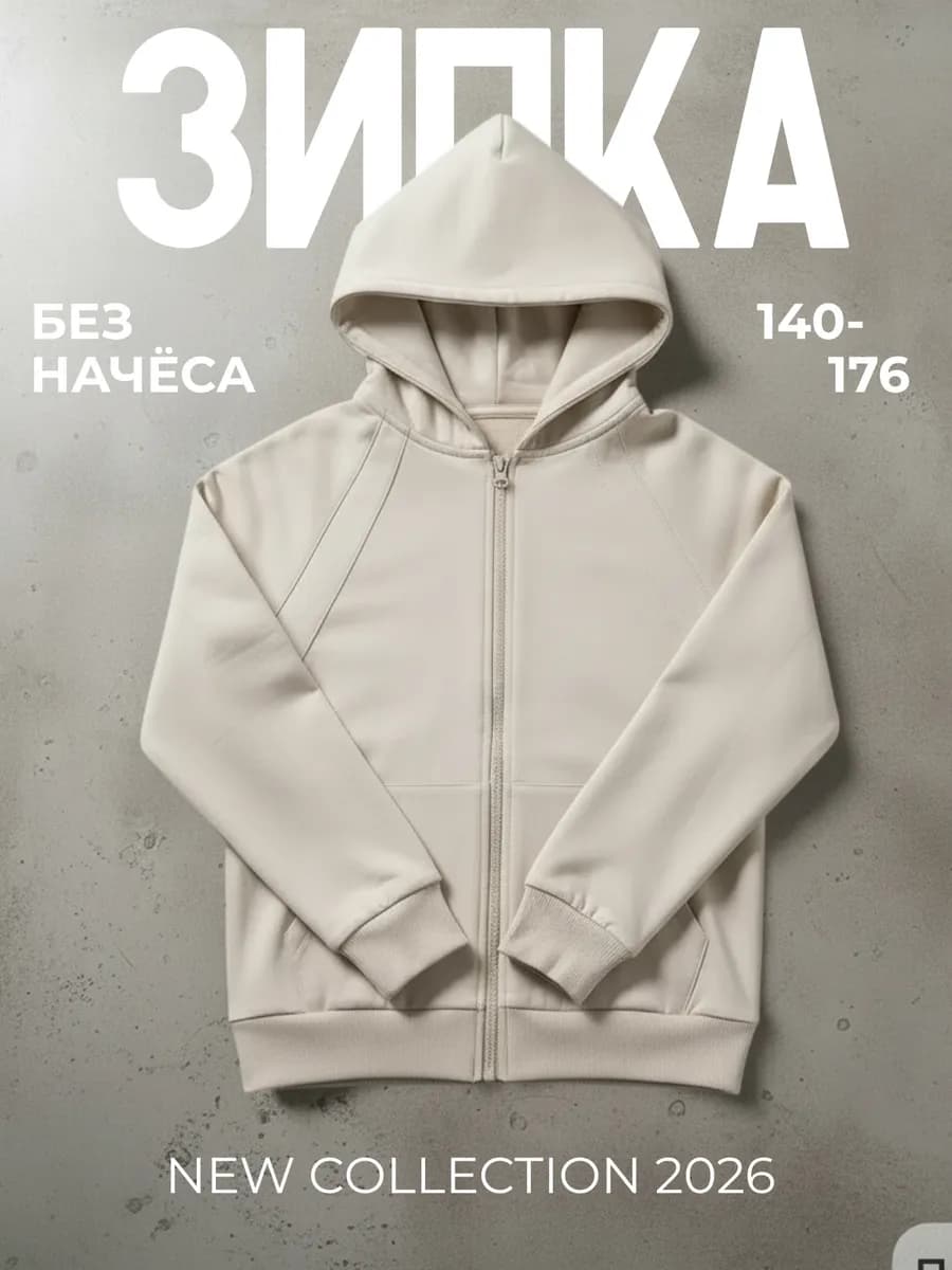 Толстовка зипка кофта на молнии оверсайз