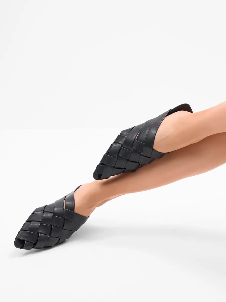 Мюли женские на низком каблуке