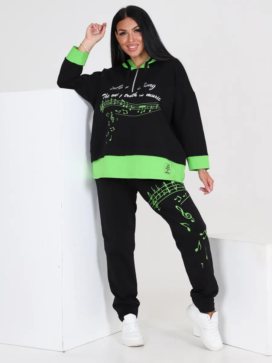 Спортивный костюм на молнии большие размеры