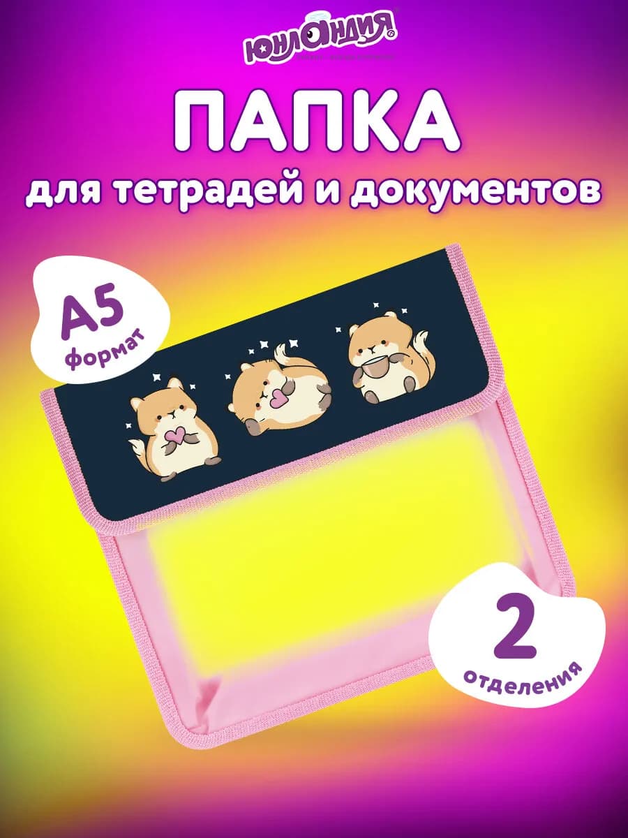 Папка для тетрадей, труда А5 на липучке, канцелярия в школу