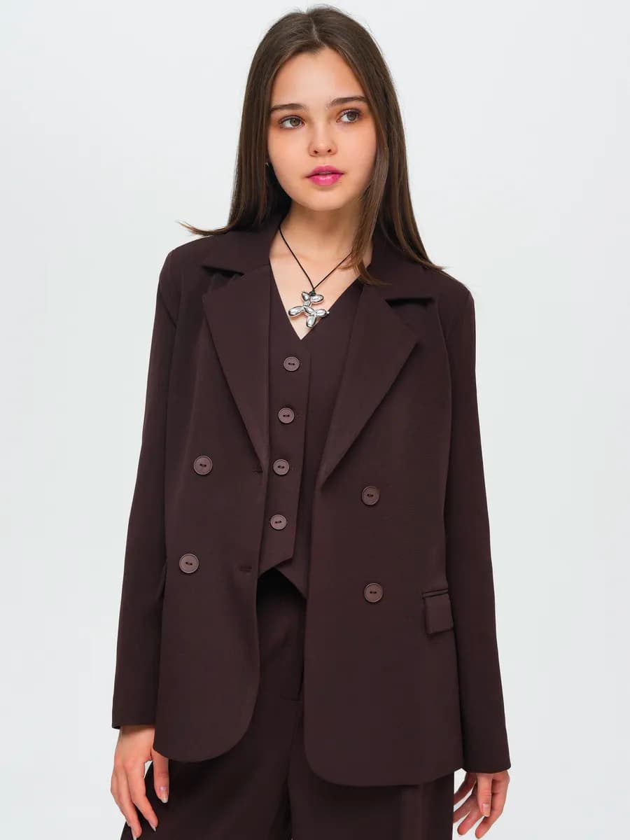 Пиджак для девочки подростка нарядный классический - фото 1