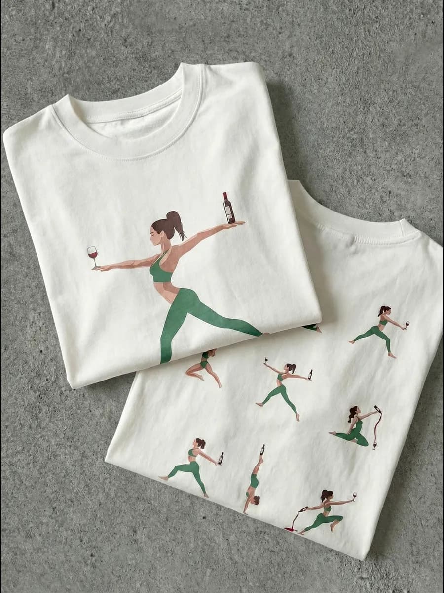 Футболка с принтом хлопок базовая