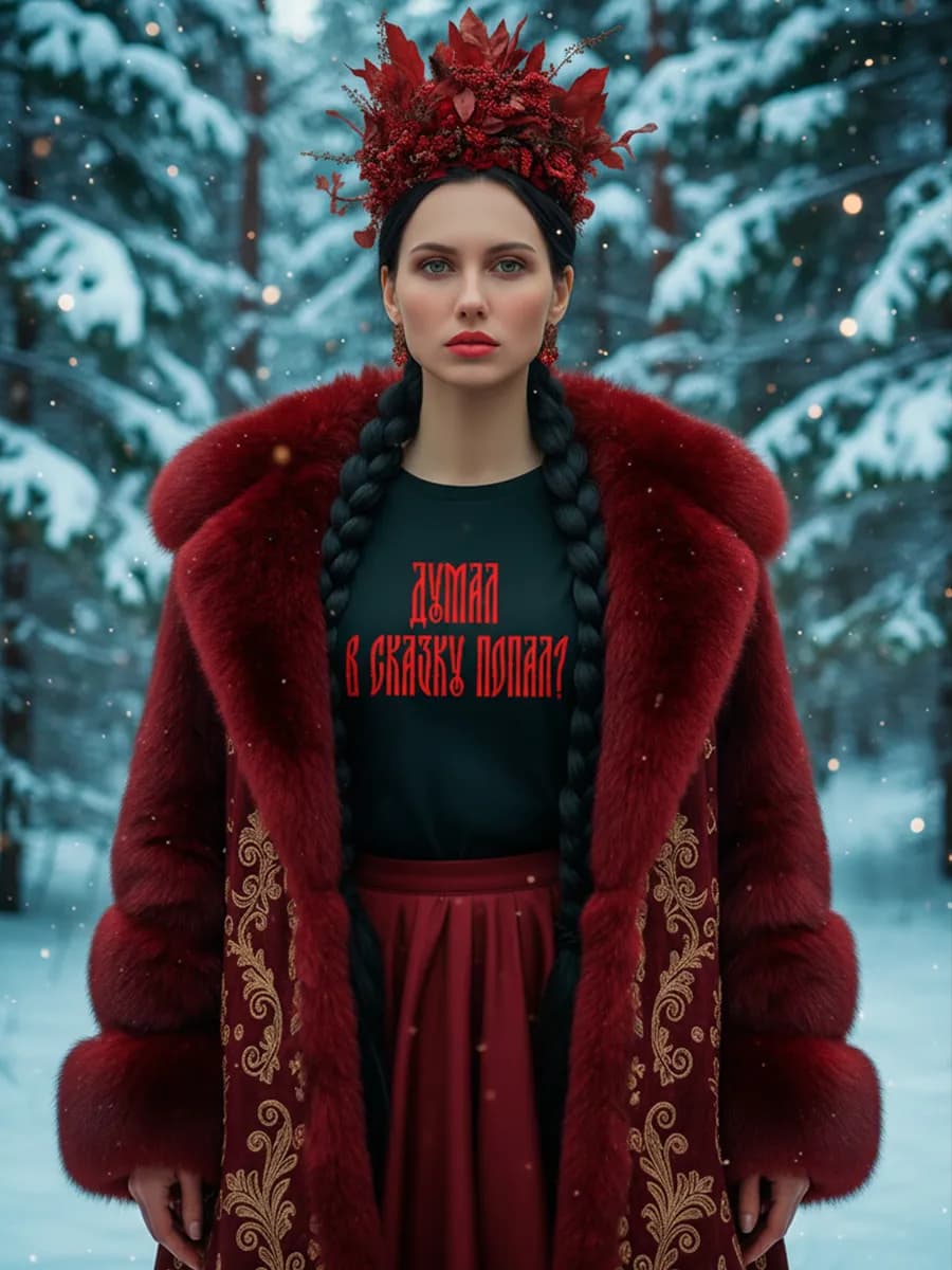 Футболка с принтом русский стиль