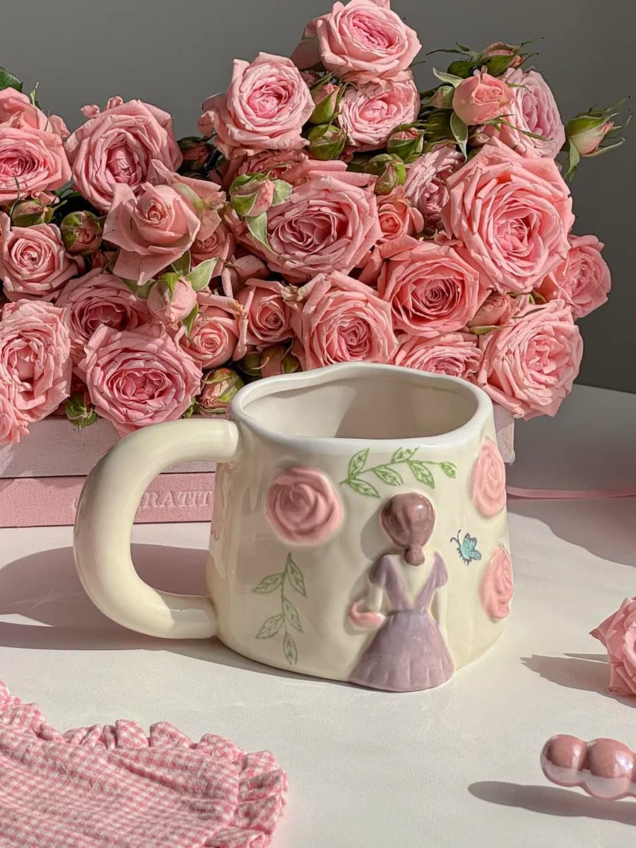 Кружка с бантом pinterest подарок 400 мл