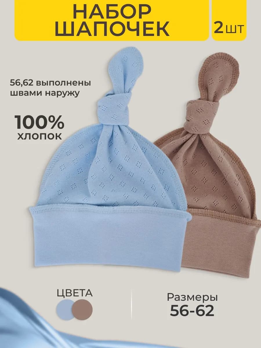 Шапочки для новорожденных