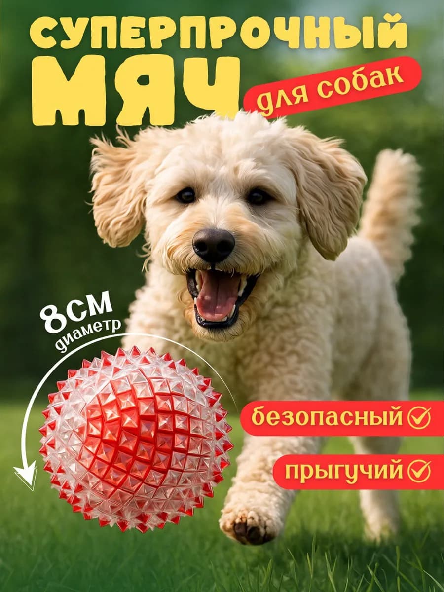 Мяч для собак прочный