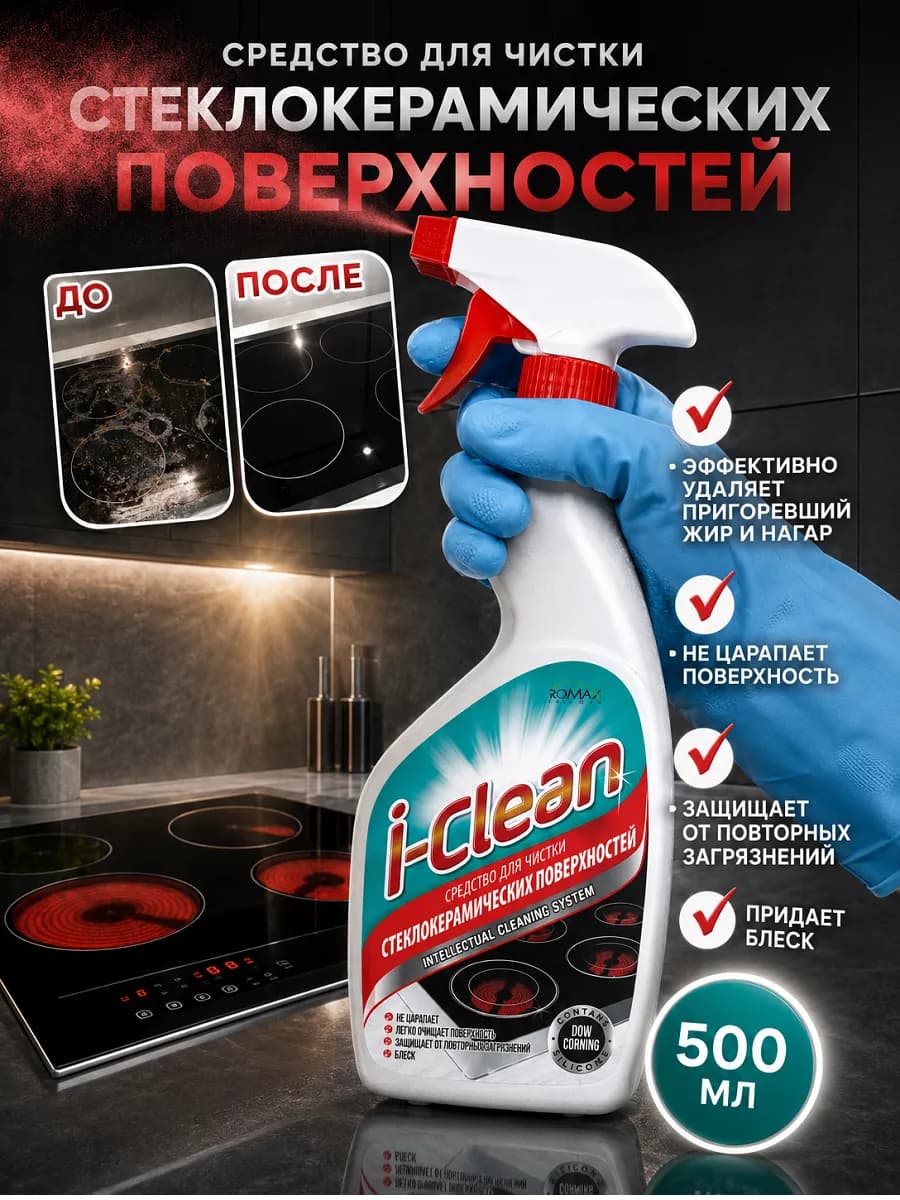 Средство для чистки стеклокерамических поверхностей