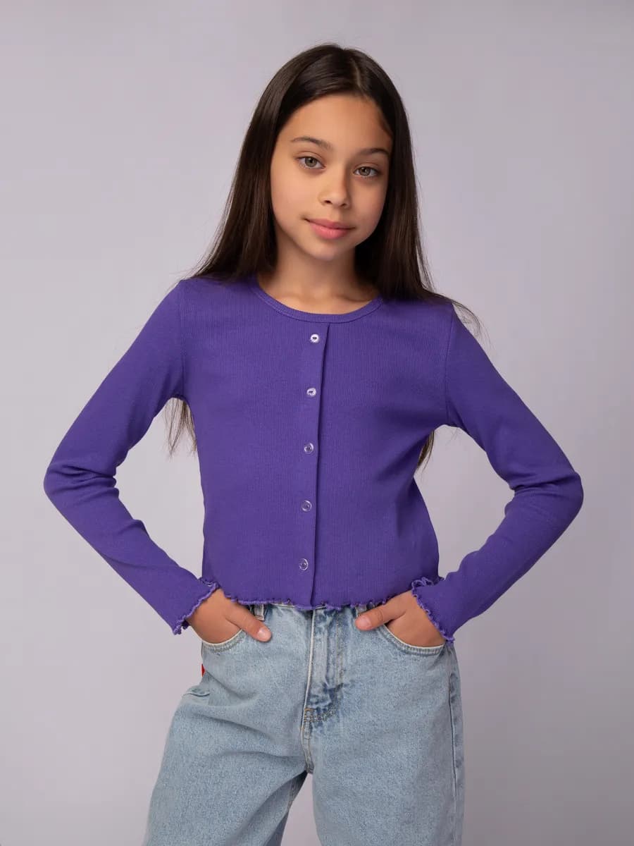 Джемпер укороченный в рубчик