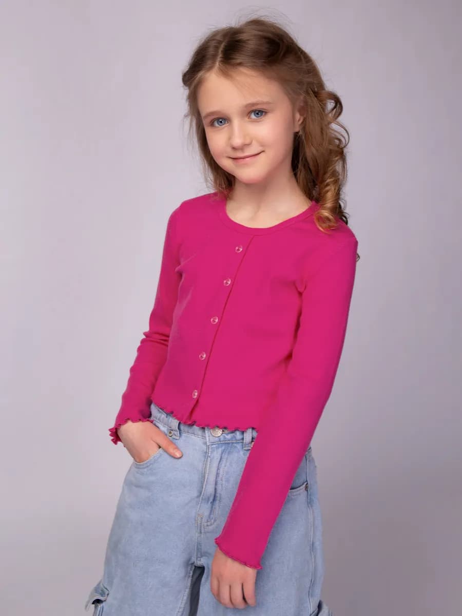 Джемпер укороченный в рубчик