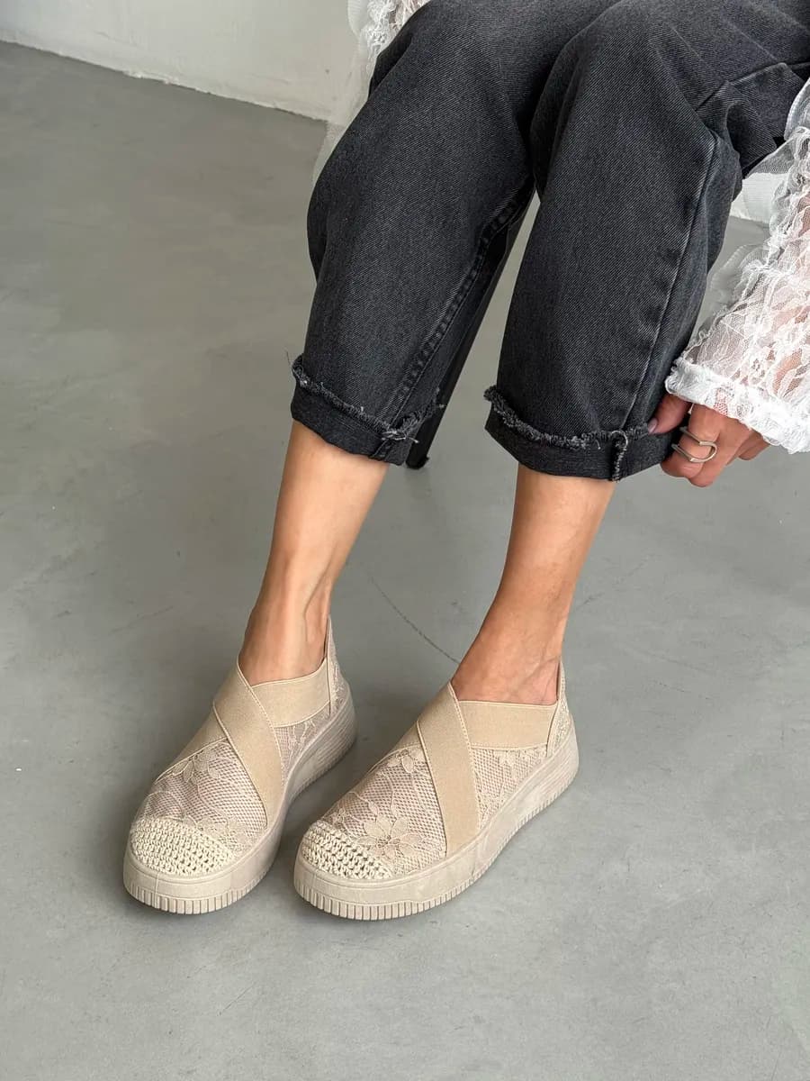 Кеды слипоны без шнурков