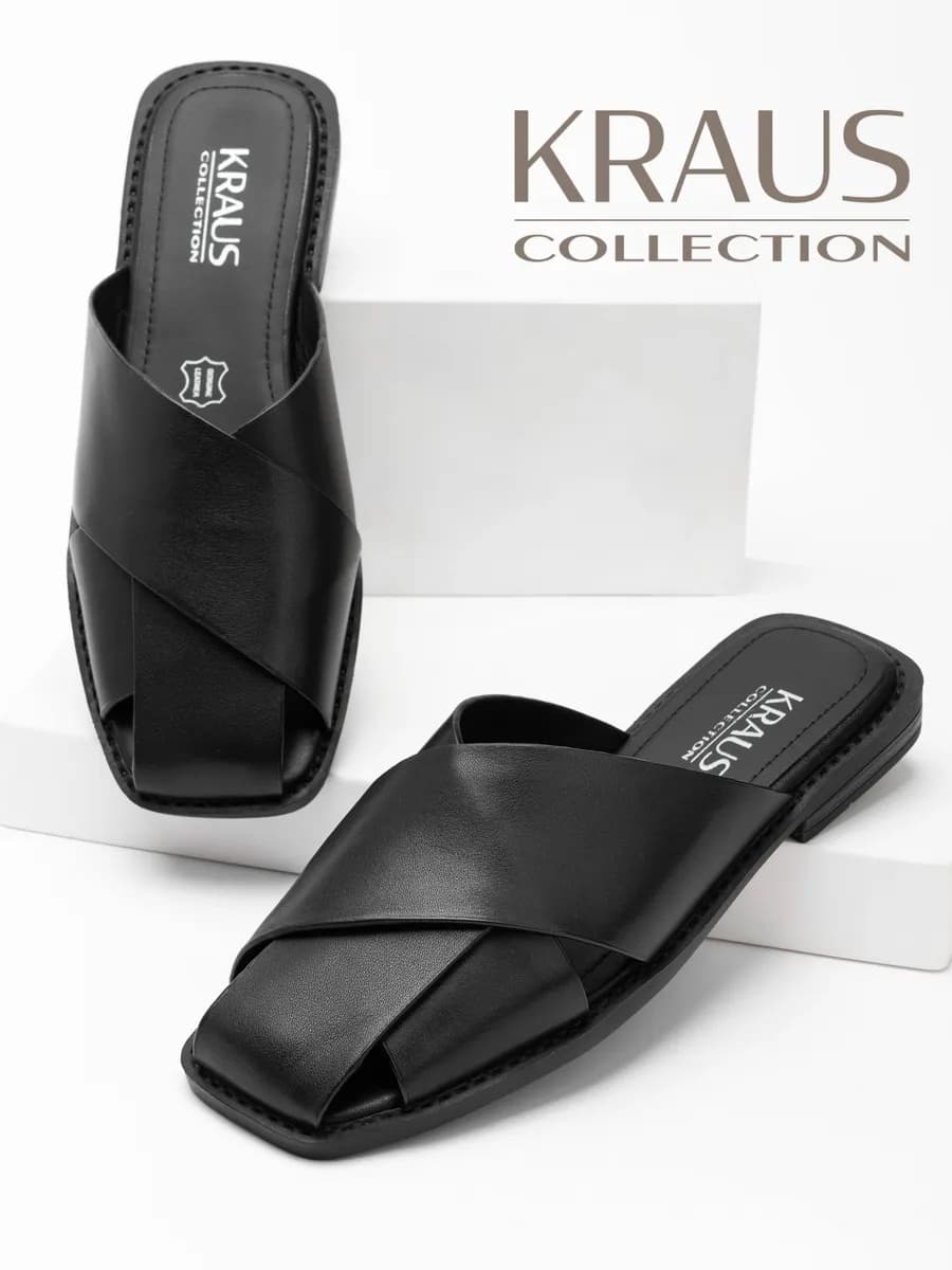 Мюли женские кожаные