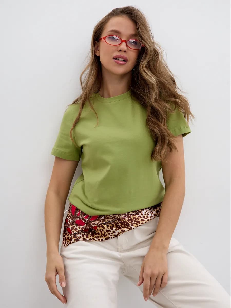 Футболка травяная однотонная