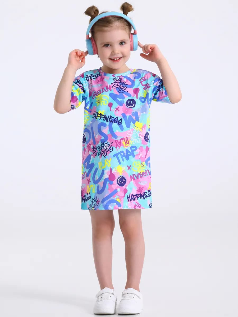 Платье - футболка в садик туника детская